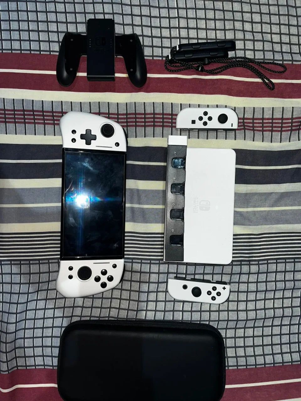 Nintendo Switch OLED Branco - Desbloqueado + Acessórios - Foto 3