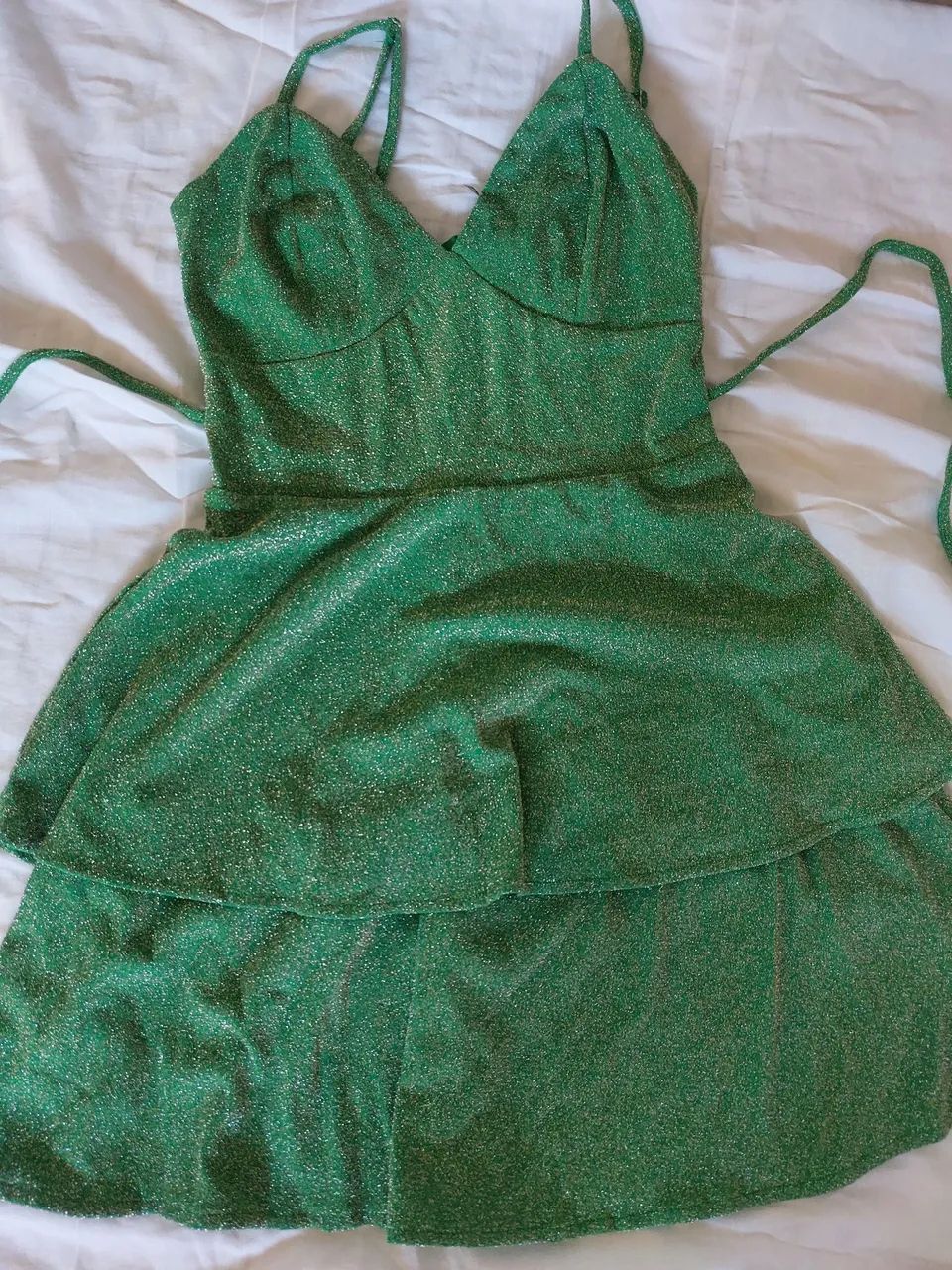 Vestido verde ssang bang wool Festas