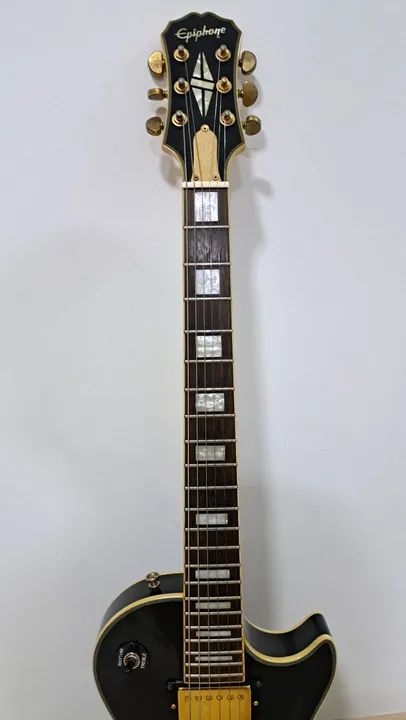 Guitarra Epiphone  Custom Black - caps Fleor - Foto 4