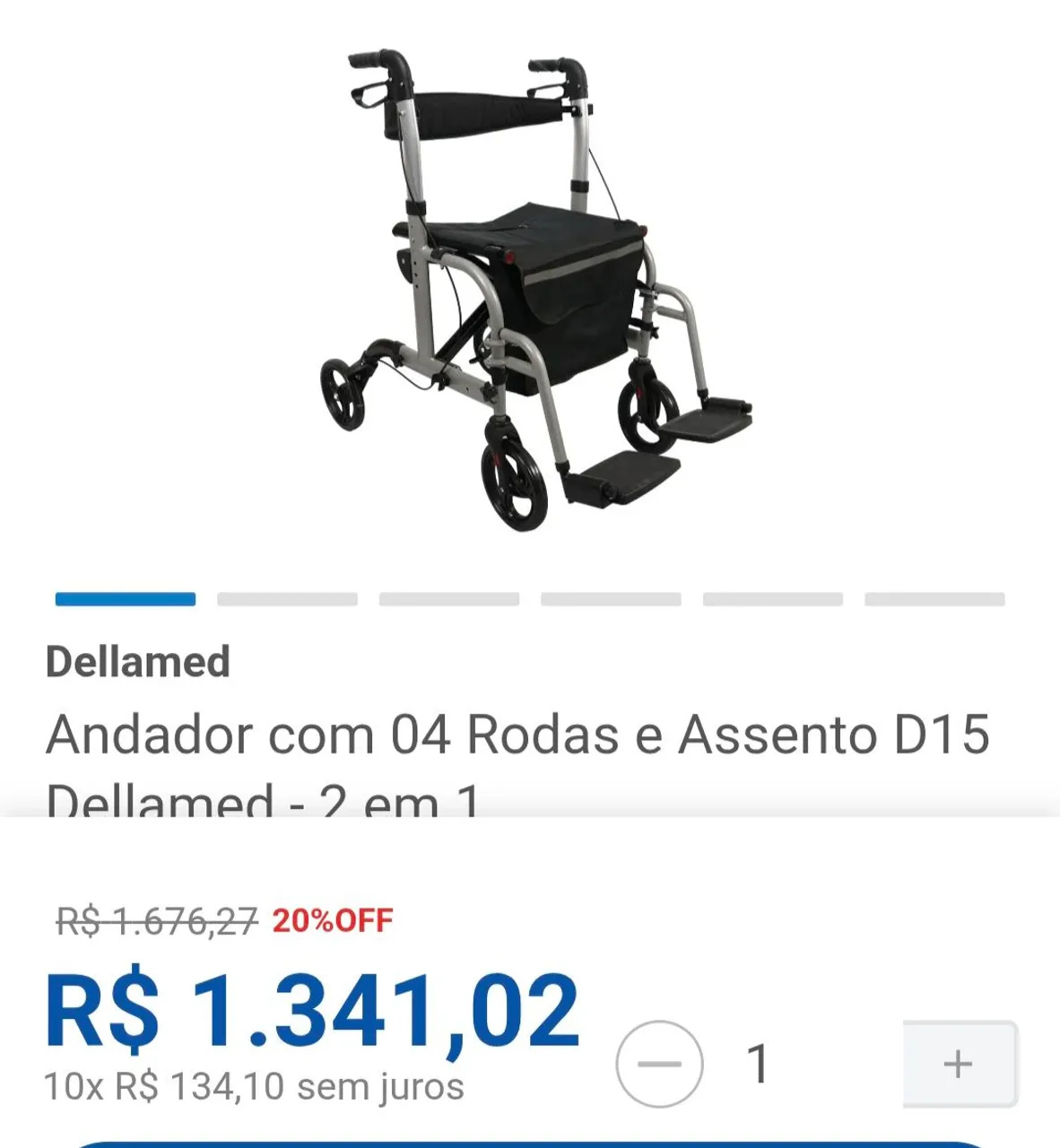 CADEIRA DE BANHO / ANDADOR 2 EM 1