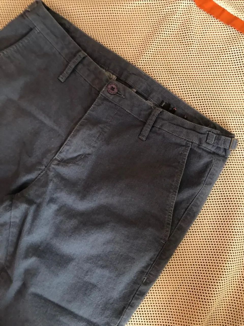 Calça alfaiataria aramis 40 azul  com elastano top - Foto 3