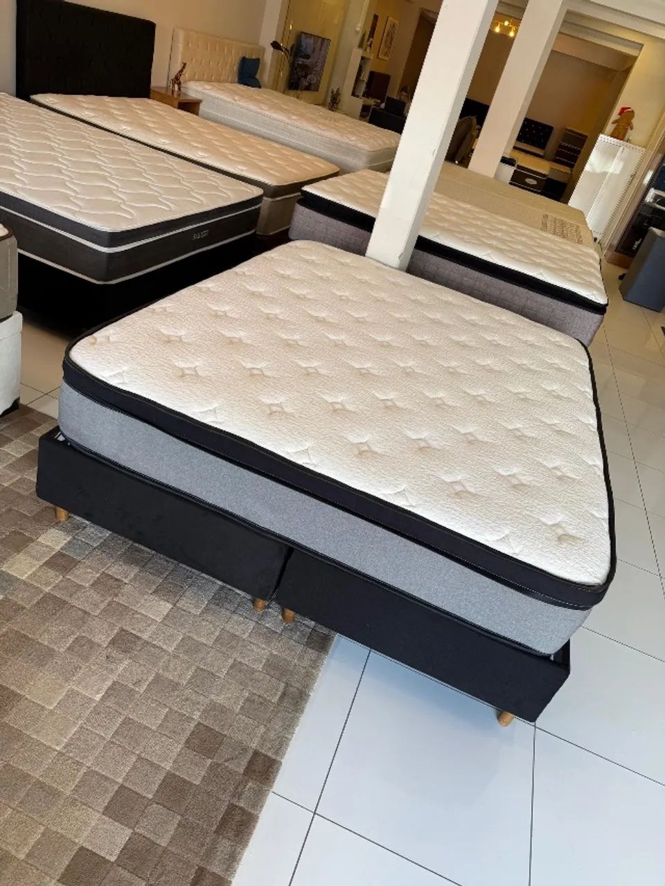 Colchão de casal QUEEN TOP COM BASE - Entrego!  - Foto 4