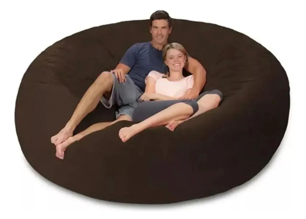 Puff marrom cheio (Já vem com a espuma dentro) - Foto 4