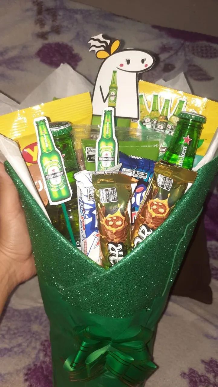 Cesta de Presente Criativa com Cerveja e Guloseimas - Foto 3