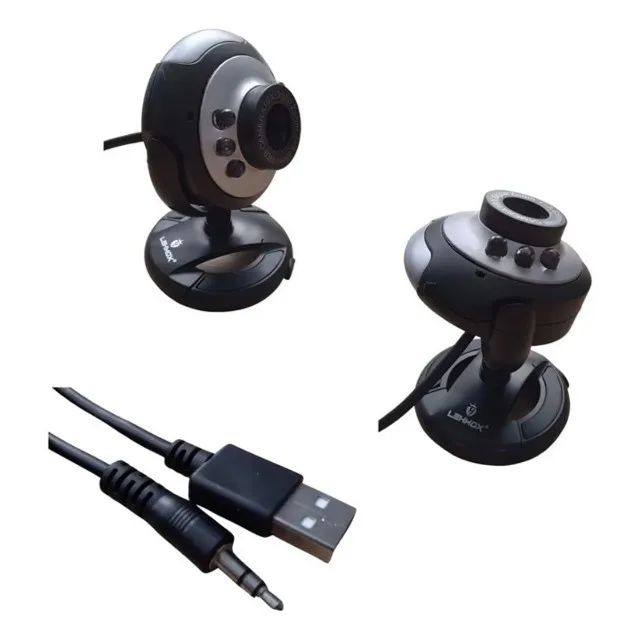 Webcam Lehmox Ley-53 Luz Led 360°g Hd 720p Usb Microfone - Foto 3