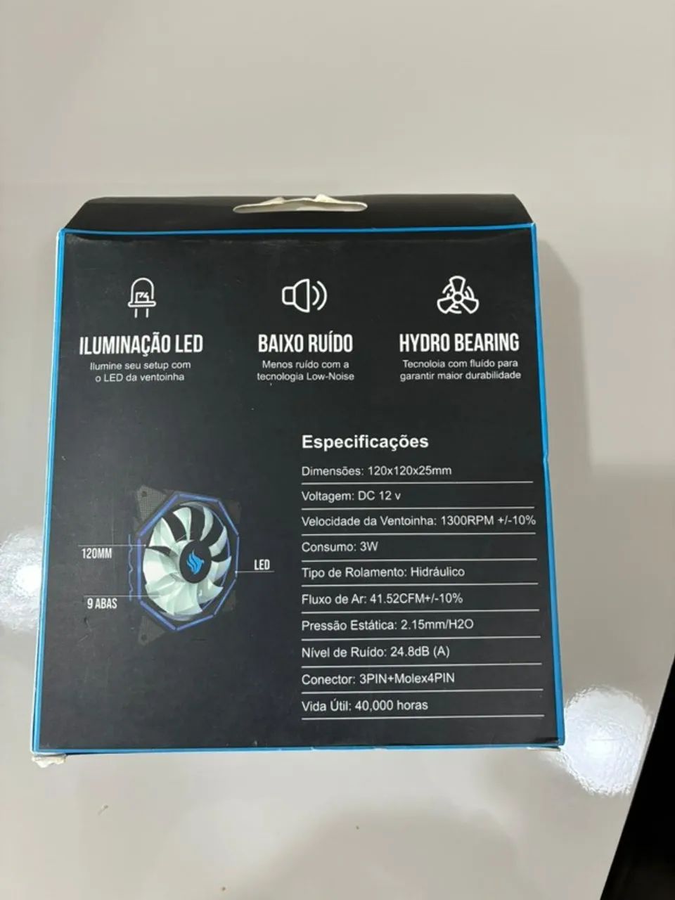 2 Ventoinhas Pichau Gaming Wave 120B Led Azul, PGW120-BLUE - Foto 5