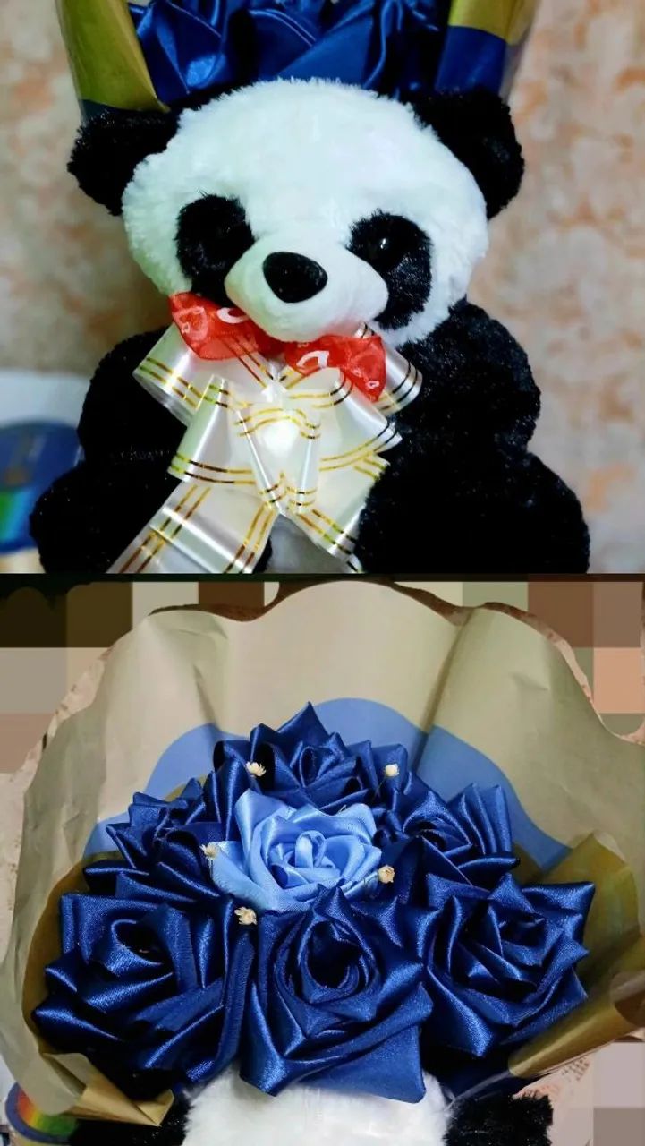 Buquê de Rosas de cetim 