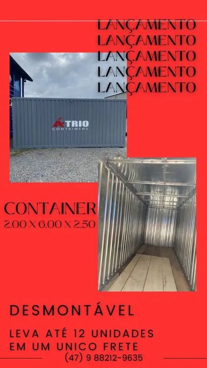 CONTAINERS 6 METROS DESMONTAVEIS 