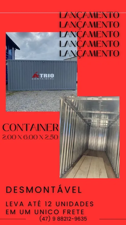 CONTAINERS 6 METROS DESMONTAVEIS