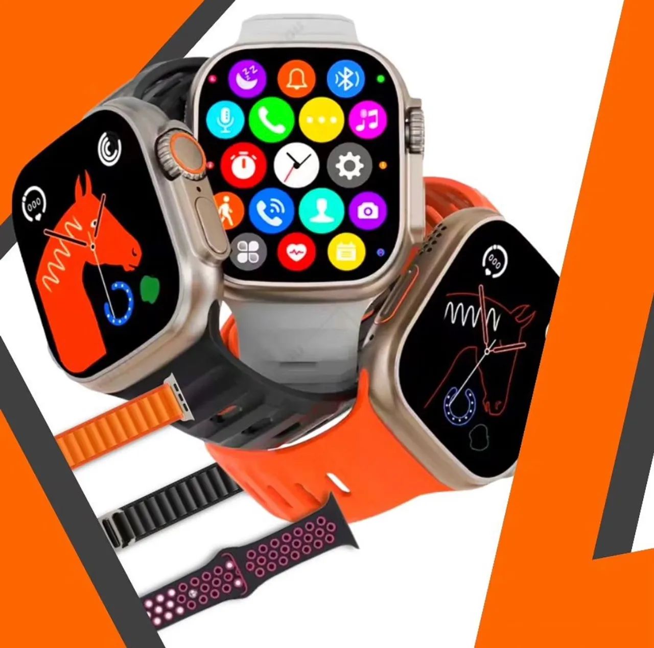 Smartwatch Ultra com Pulseiras e Tela Personalizada