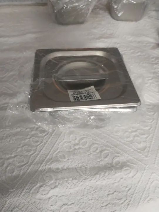 IMPERDÍVEL! 5 Cuba Aço Inox 1/6x100mm com tampa (Nova) - Foto 5