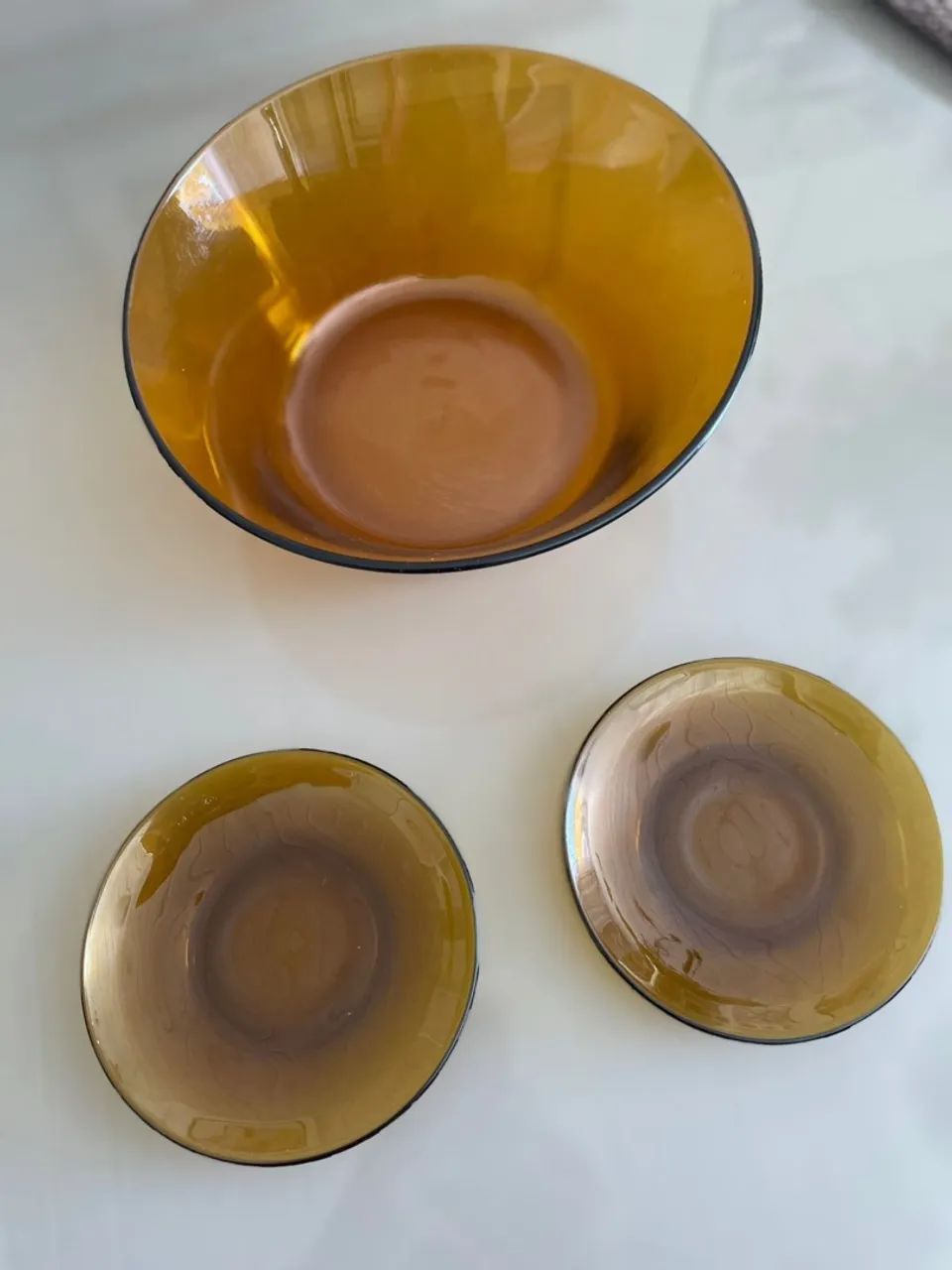 Vintage Amber Glass Set Duralex