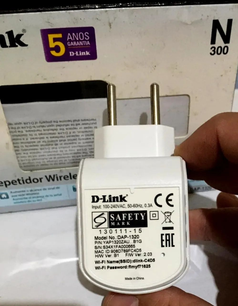 Repetidor De Wifi D-link 300mbps Dap-1320 Branco - Foto 3