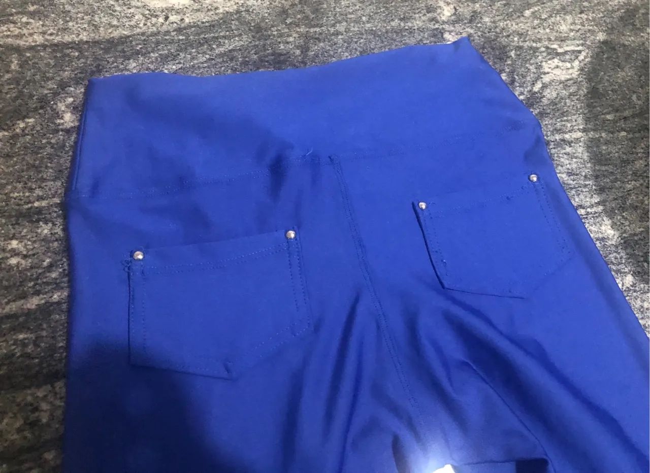 Calça legging azul (M) - Foto 2