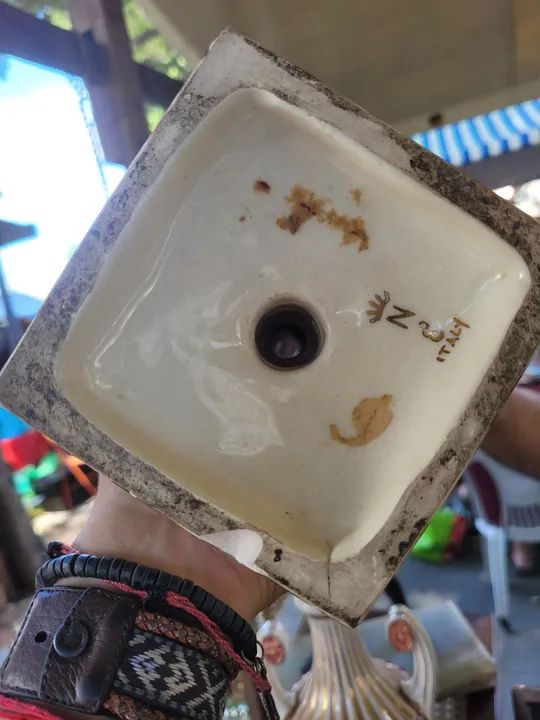 Par de Vasos de Porcelana Italiana Capo di Monte Originais - Foto 4