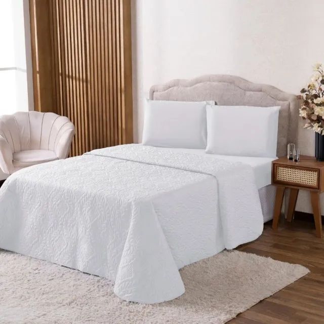 Cobre Leito Casal Lençol casal 4 Peças Slim - Foto 3