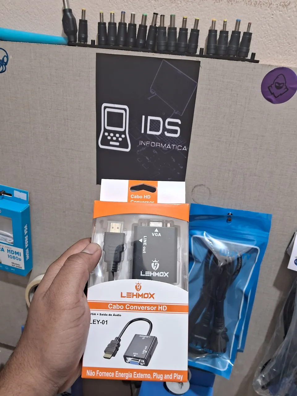 Conversor HDMI para VGA LEHMOX + Cabo HDMI