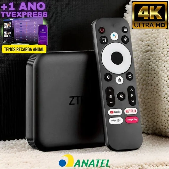 Combo Homologado Smart Box ZTE ZT866 Space 4k 2gb Ram Dual Band Wifi