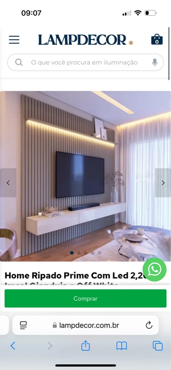 Home Ripado Prime Com Led 2,80 de largura 