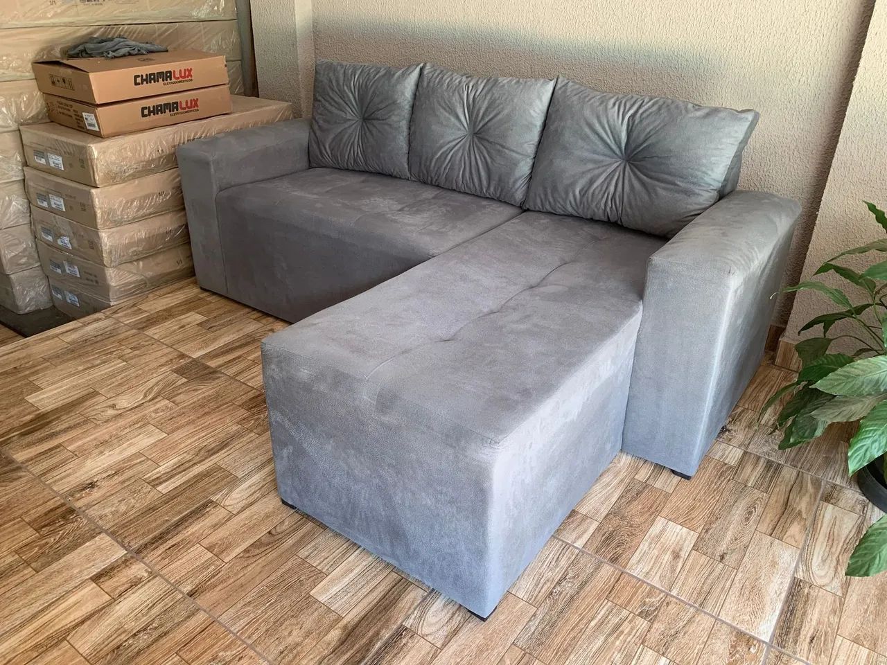 Sofá com chaise - Foto 4