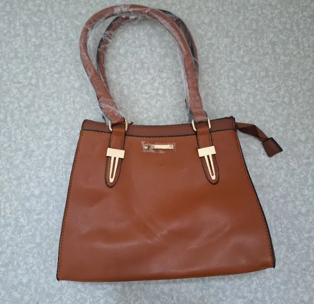 Bolsa Feminina De Lado e Tranversal Castanho - Foto 2