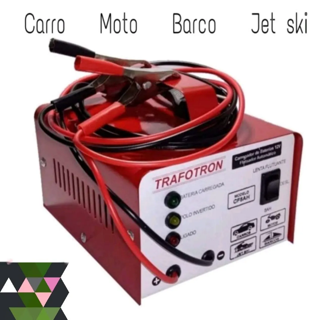 Carregador de Bateria TraforTron para Carro, Moto, Barco e Jet Ski
