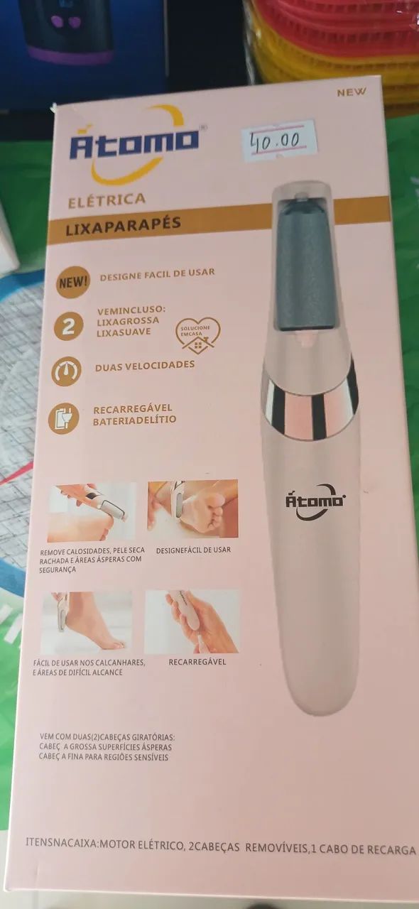 Lixa Elétrica para Pés Atomo