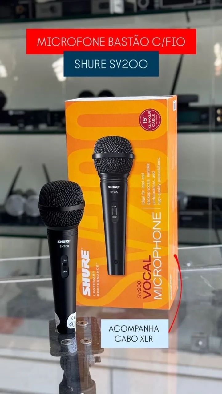 Microfone com fio a partir de R$ 99,00