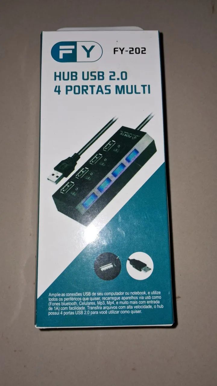 Hub usb 2.0 4 portas multi