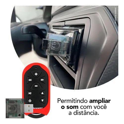Controle Longa Distancia Taramps Connect Control Vermelho Plug Via USB Completo 300m - Foto 2
