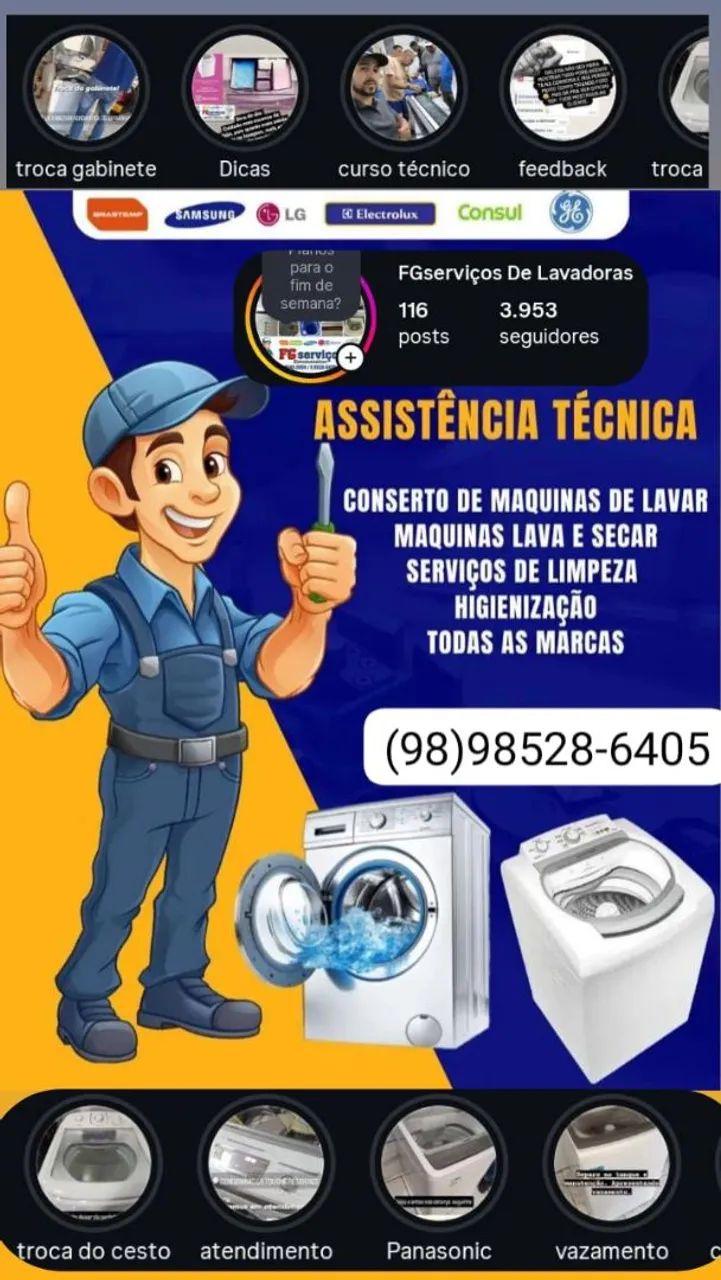 Conserta- se máquinas de lavar