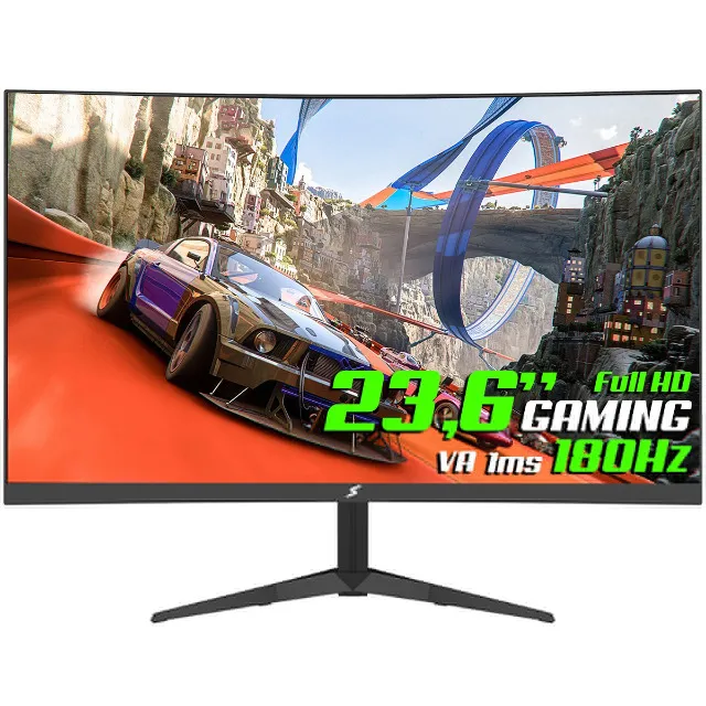 Monitor SuperFrame Precision Ultra V3, 23.6 Pol, Curvo, Full HD, VA, 1ms, 180Hz, RGB, Novo