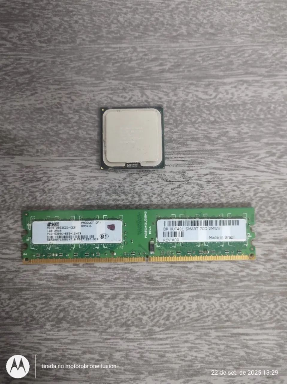 PROCESSADOR CORE 2 DUO + MEMORIA RAM DE 1 GB PARA COMPUTADOR
