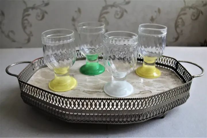 Bandeja em Prata com Fundo Marmore Italia Polido ( 40 X 25 )  - Foto 5