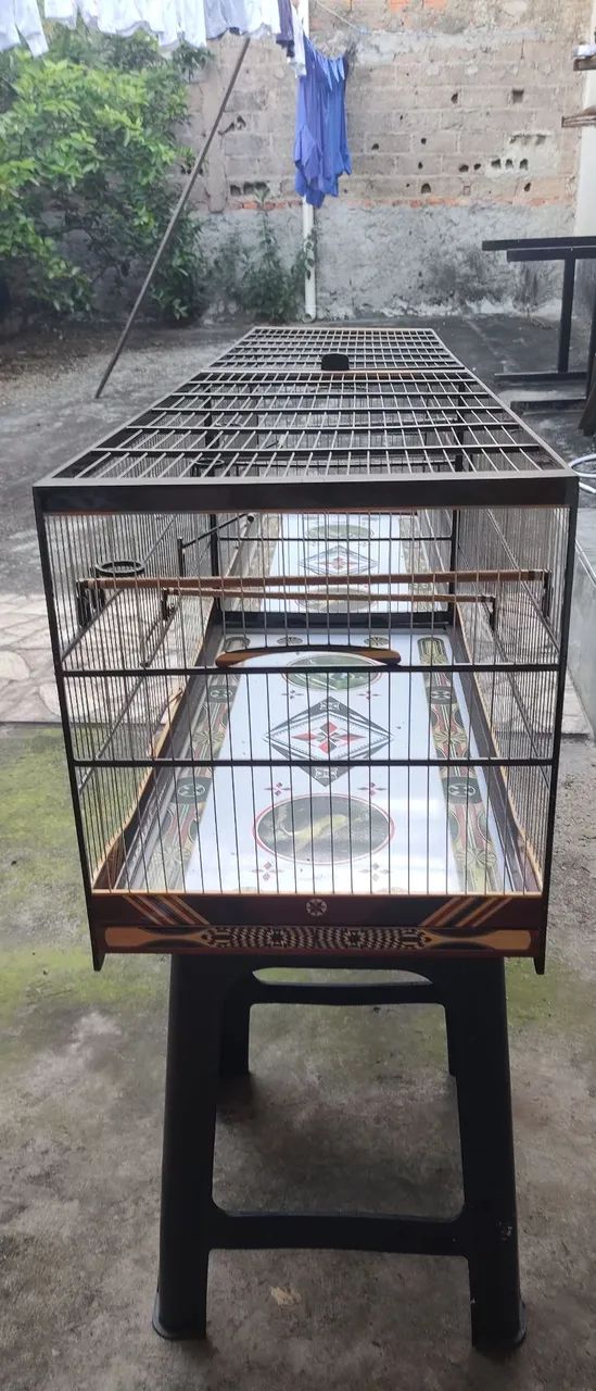 Gaiola voadeira super luxo de 1,40cm marchetaria redonda  - Foto 5