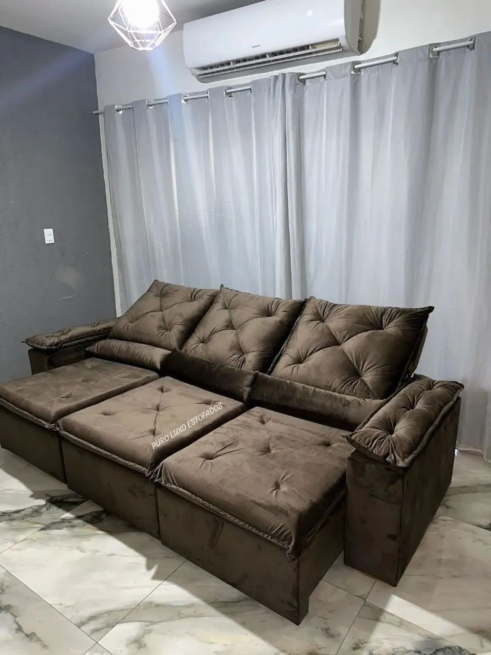 MARAVILHOSO SOFÁ RETRATIL RECLINAVEL 2,70 MOLAS 