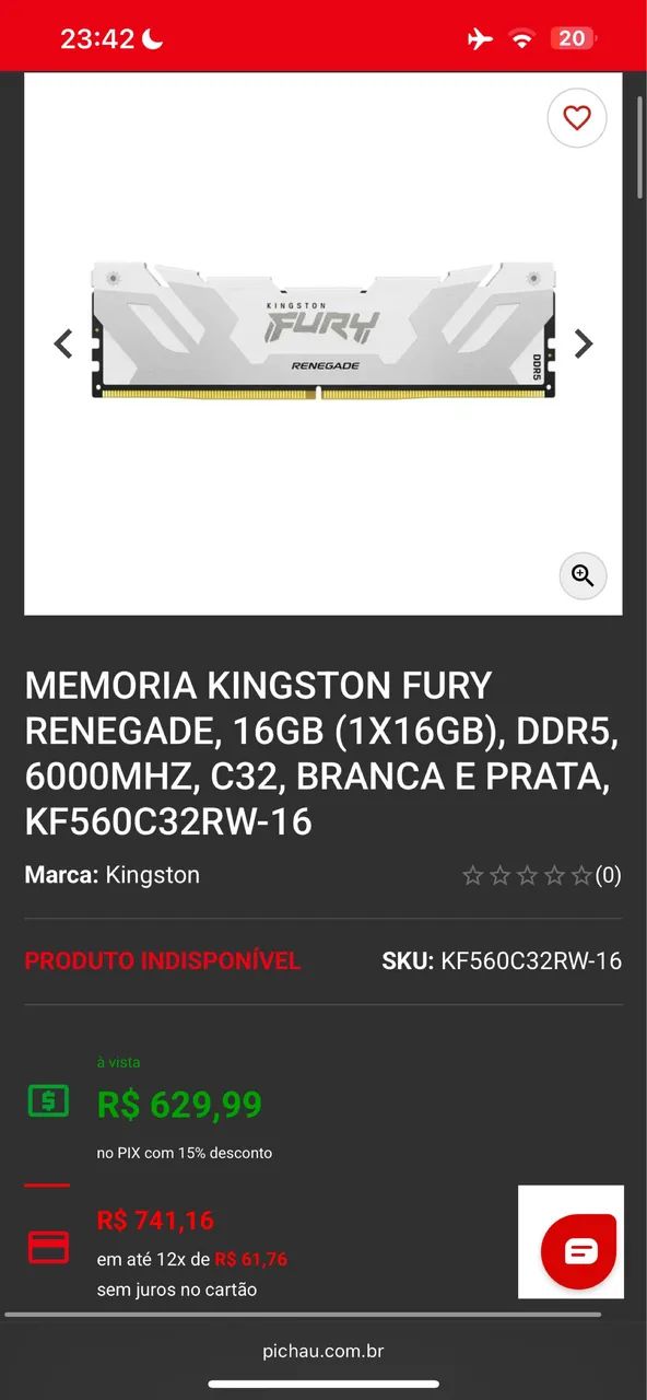 Fury Renegade DDR5 6000mhz - Foto 2