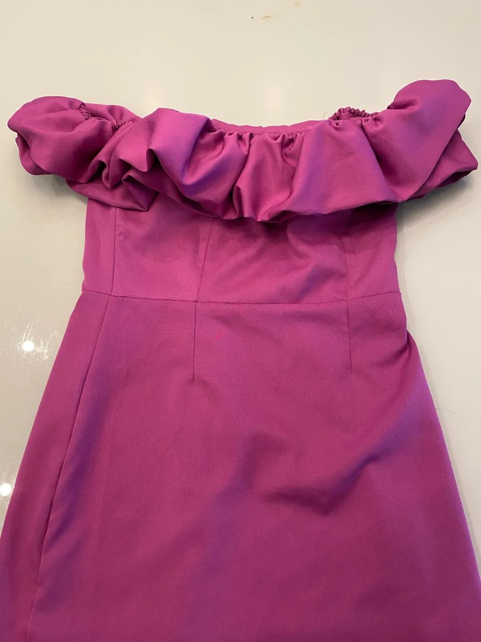 Vestido rosa curto com babado  - Foto 4