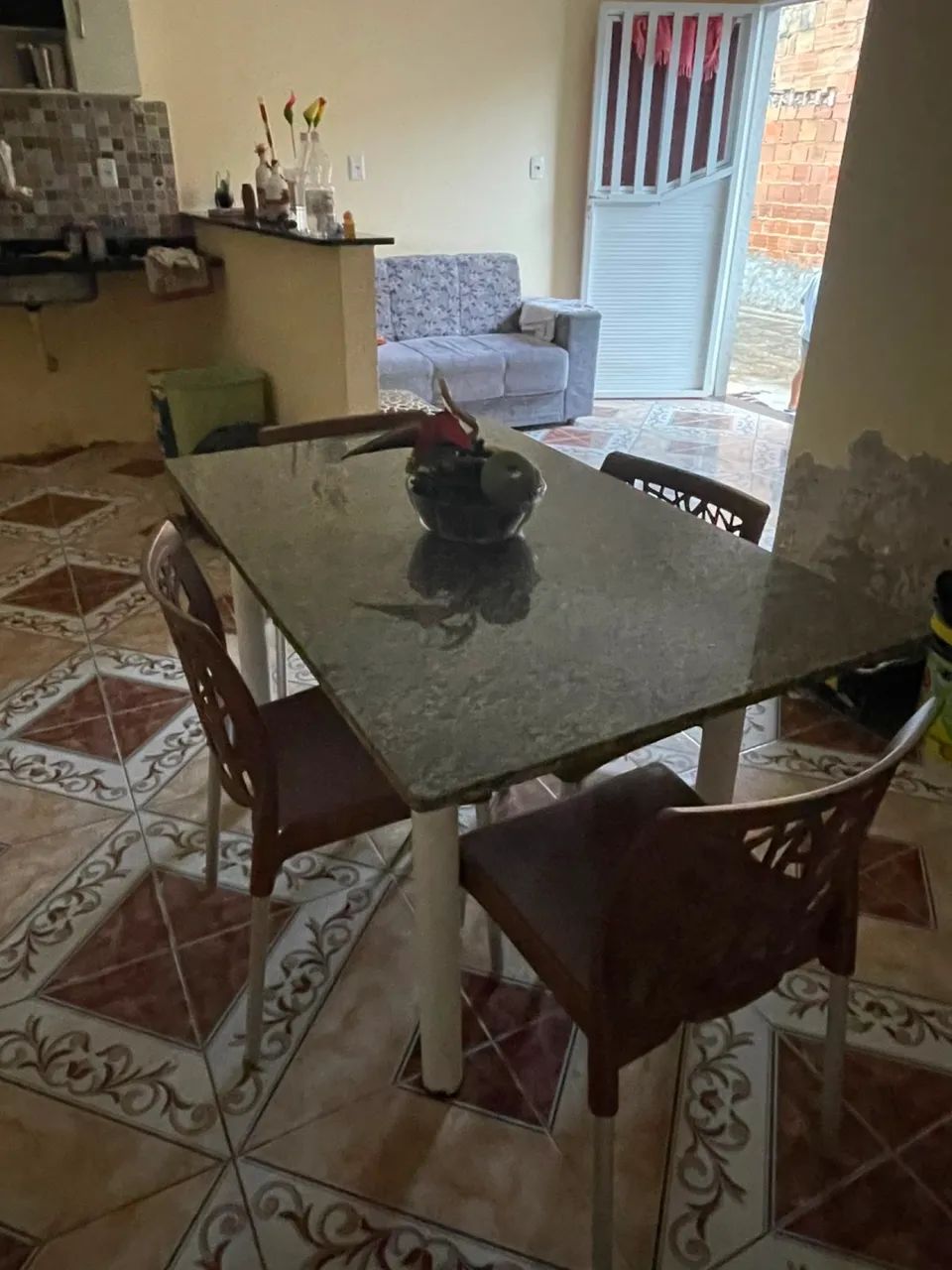 Mesa de mármore completa 