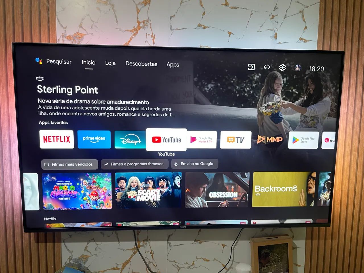 Smart Tv philips ambilight 55 polegadas