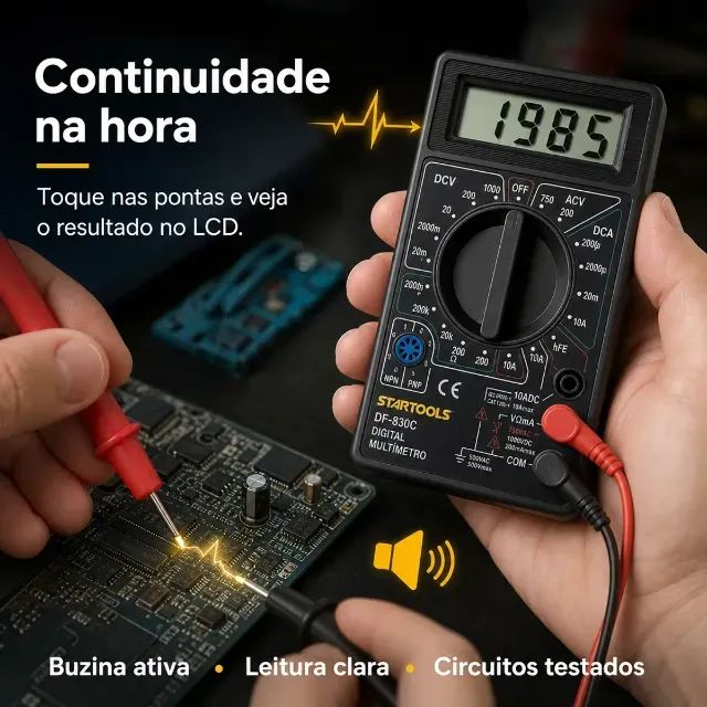 MULTÍMETRO DIGITAL STARTOOLS(OBS)PRODUTO NOVO NA CAIXA LACRADO - Foto 4