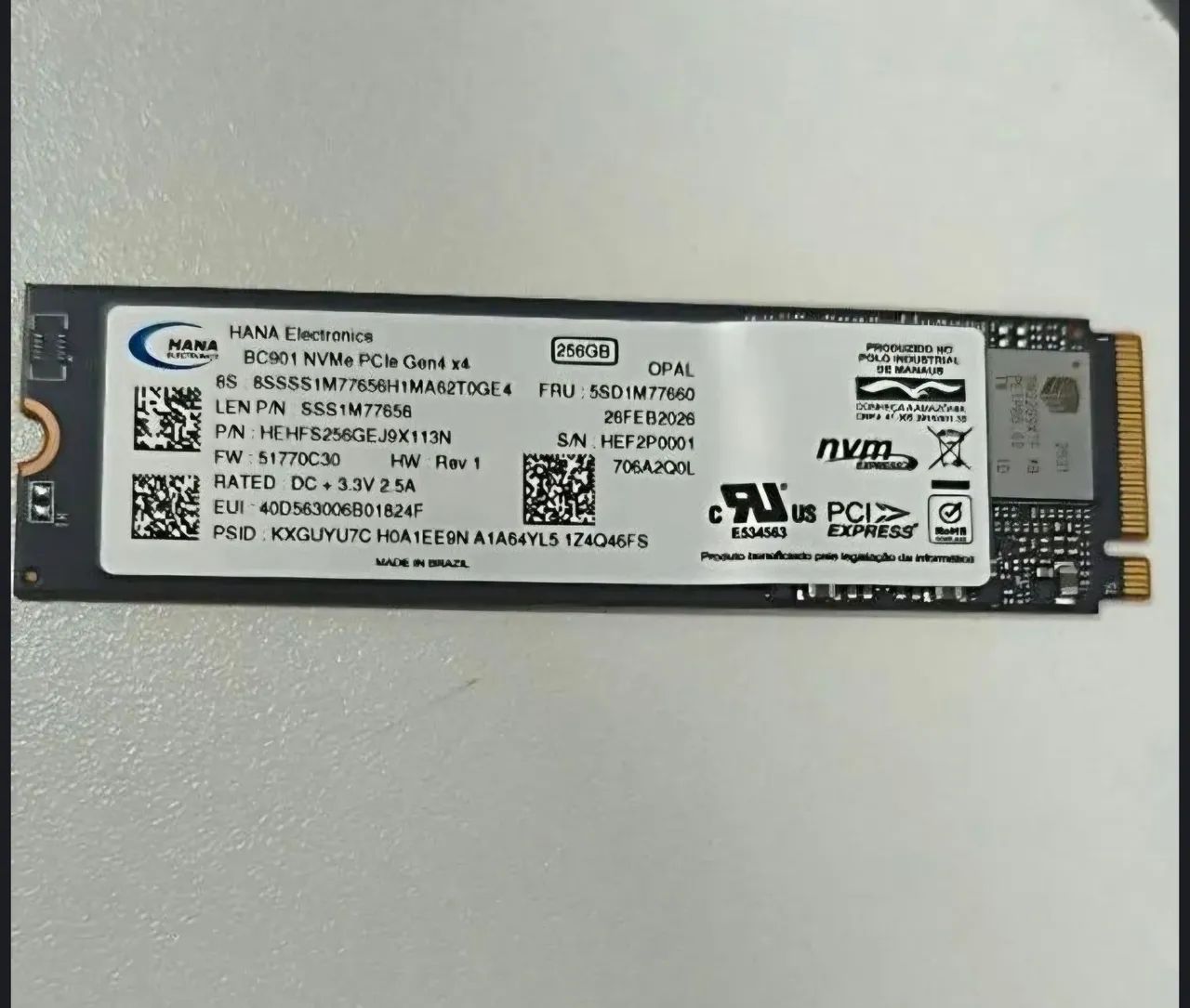 Ssd m2/NVME 256 GB!!!!