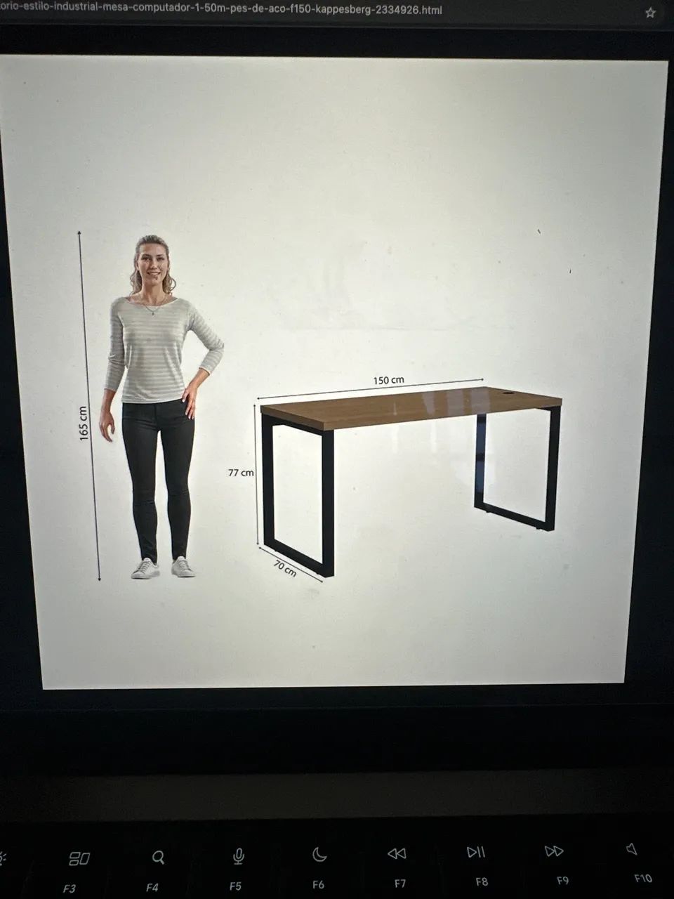 Mesa para escritório diretor 150cm office - Foto 5