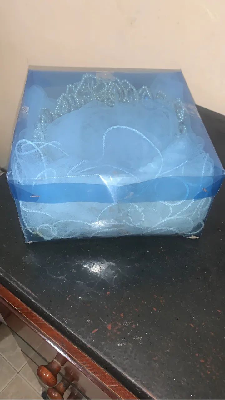 Coroa  em pedras e pérolas com véu 4 camadas  - Foto 2