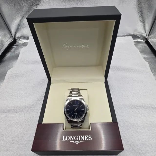 Relógio Longines Conquest Automático Premium Masculino Aço Inox Visor Azul - Foto 5