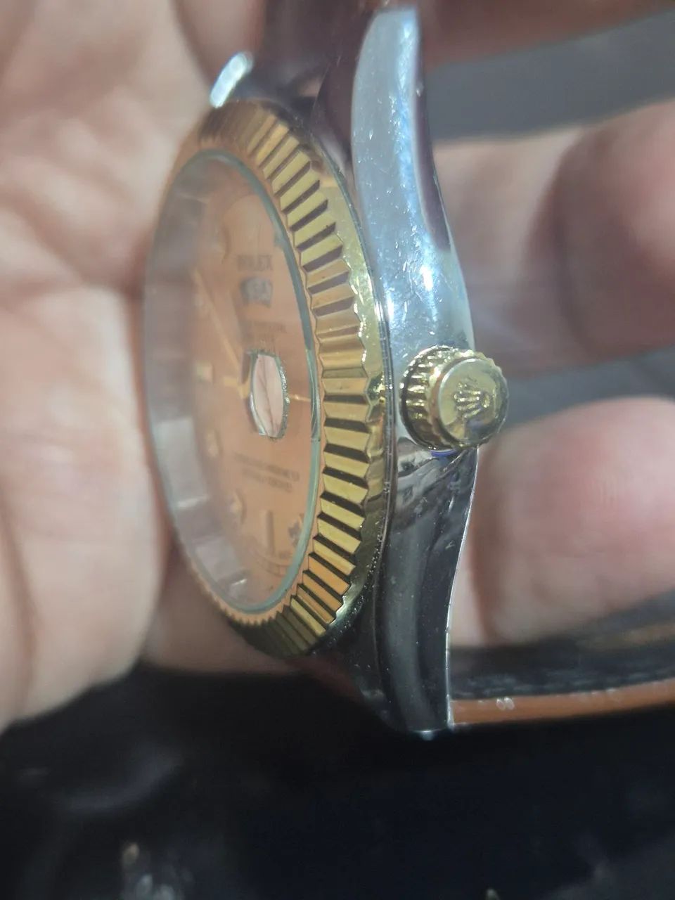 Relógio  DAY-DATE  À QUARTZ   -   FUNCIONANDO PERFEITAMENTE - Foto 5
