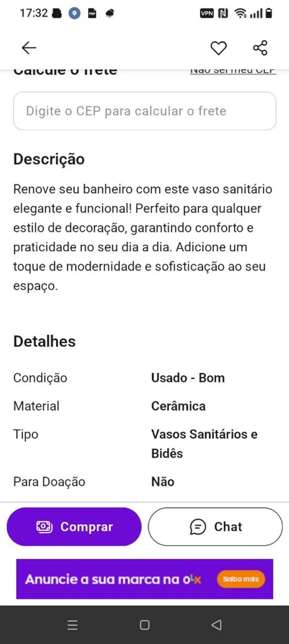 Vaso sanitário branco  - Foto 2
