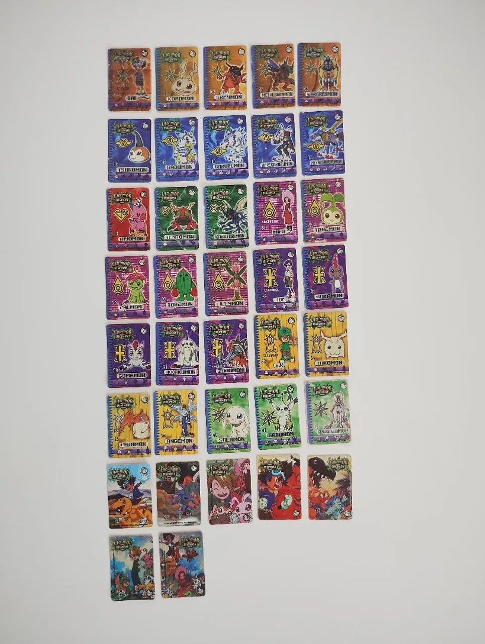 Tazos Elma Chips Originais Lig-Mon Digimon (Lote)