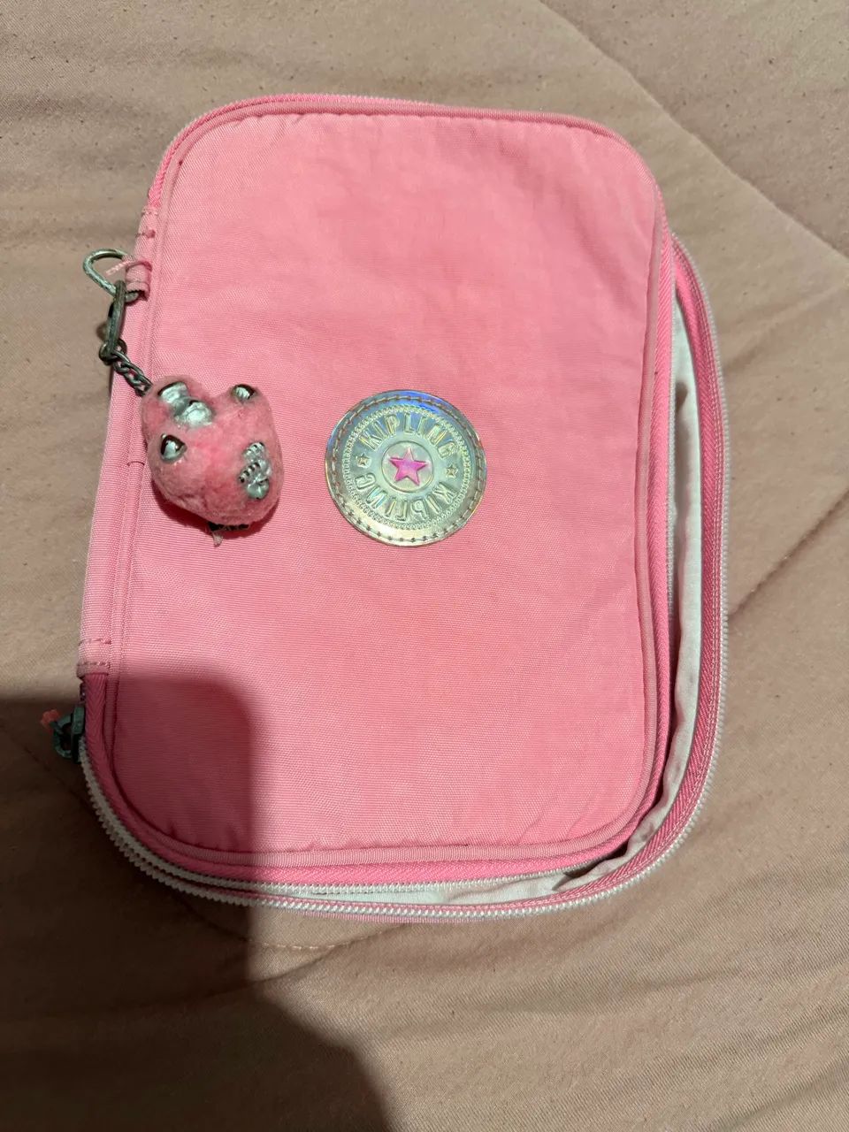 Estojo Kipling rosa 