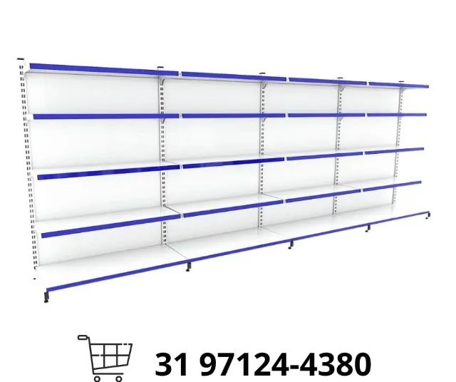 Gondola de Parede 5 Bandejas 1,70M de Altura Polar